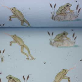 Tricot - Swafing - Kikker - In the pond  by Christiane Zielinski