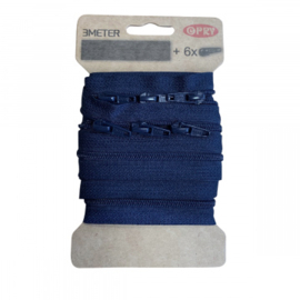 Rits aan de meter 3 meter -  navy