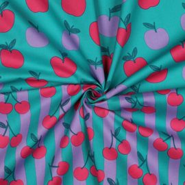 Poppy Poplin - kersjes petrol