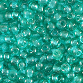 Glaskralen - Rocailles 3mm - Transparant Ocean Green