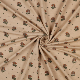 tricot Poppy - Bamboo - small flowers