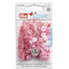 Prym love mini drukknopen 9 mm roze