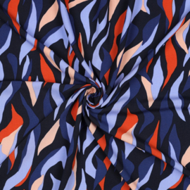 viscose lenzing ecovero abstract blauw