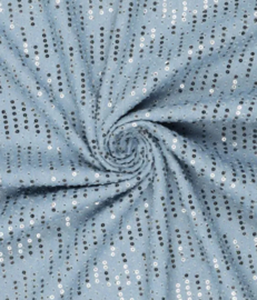 Jeans Denim jacquard - licht blauw paillet