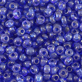 Glaskralen - Rocailles 3mm - Transparant Royal blue