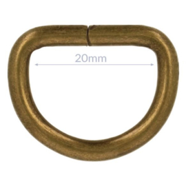 D-ring metaal zwart/zilver/brons (verschillende afmetingen)