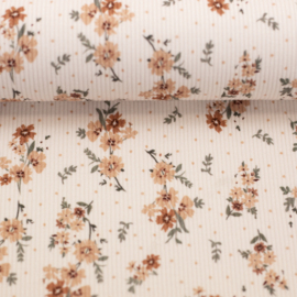 Tricot Rib - mia herfst bloem