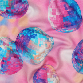 French terry Poppy  - Disco ballen