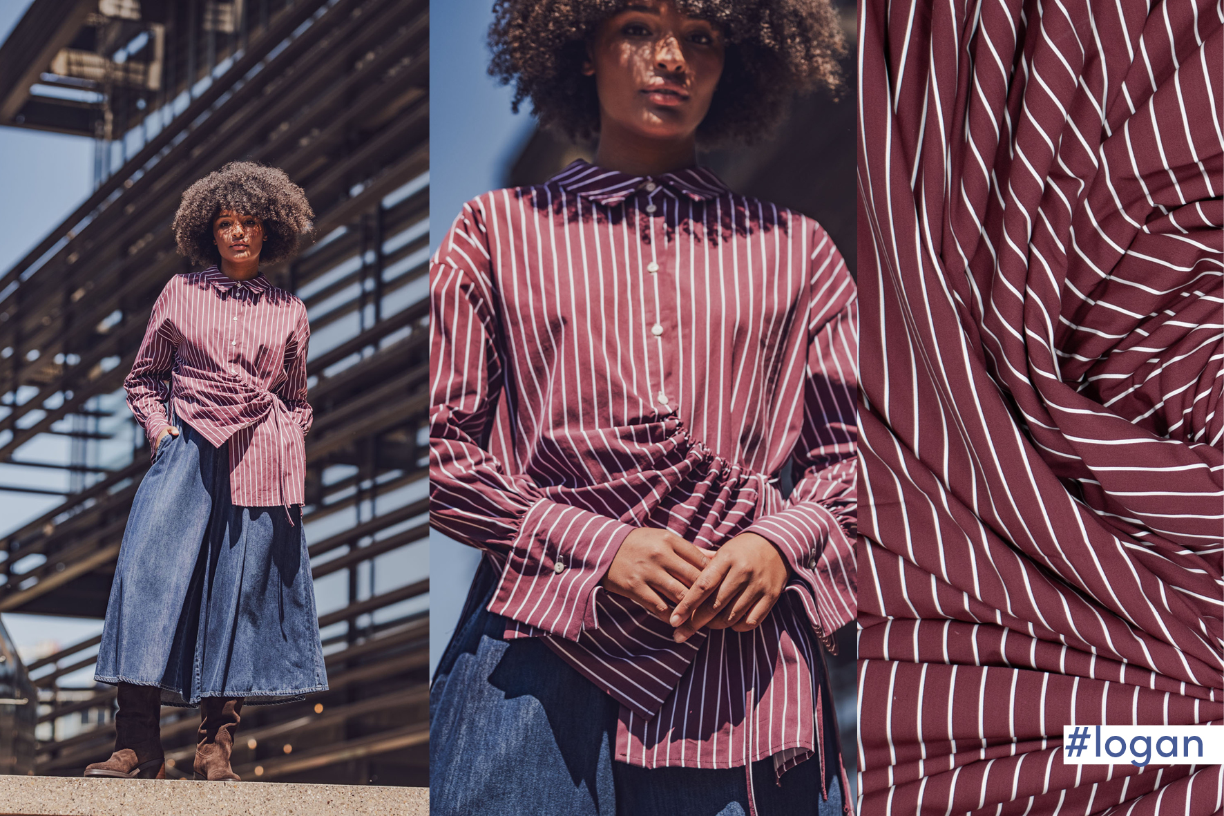 woven co poplin bordeaux wit FM410131