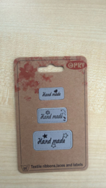 Sky label - grijs hand made 3x