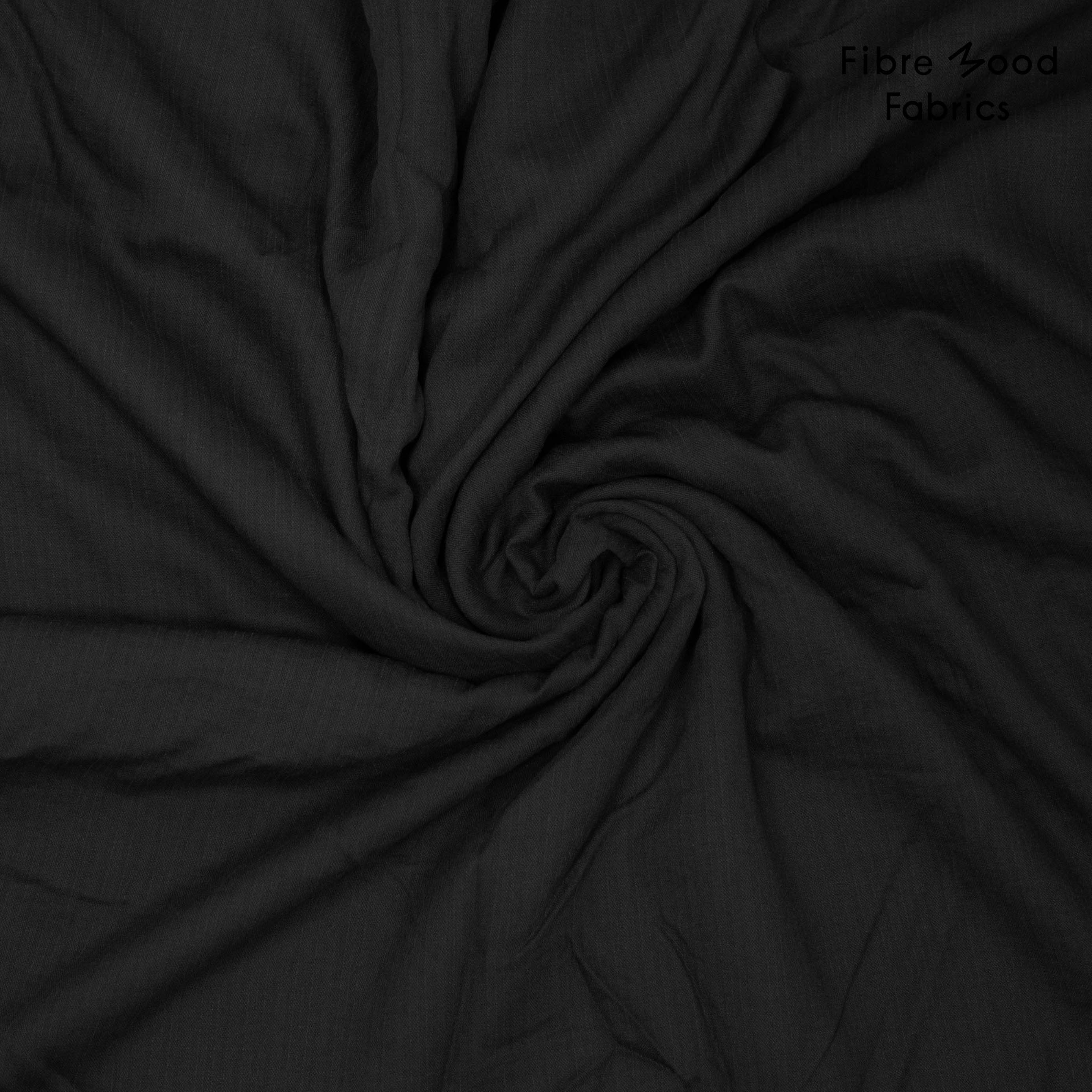 Fibre mood 34 - Geweven viscose/lyocell /linnen - crêpe - zwart