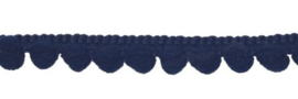 Bolletjesband donkerblauw 10 mm (per meter)