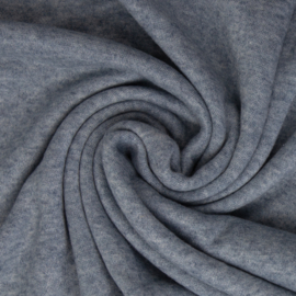 Angora knitted - gebreide stof - Rookblauw