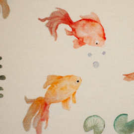 Tricot - Swafing - goudvis - In the pond  by Christiane Zielinski