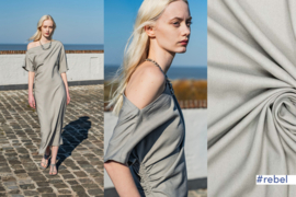 Fibre mood 34 -  geweven twill-  grijs