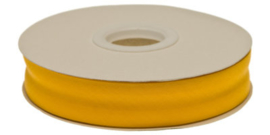 Oker geel gevouwen biaisband 20 mm