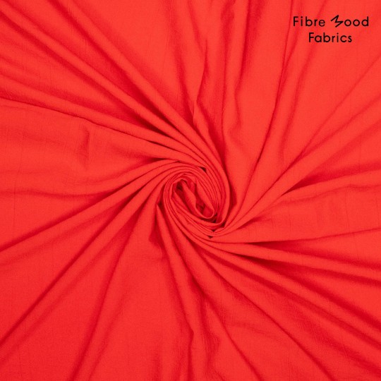Fibre mood 34 - Geweven viscose/nylon met kreukeffect- warp crinckle - Red