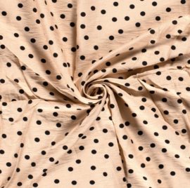 Viscose nylon dots beige