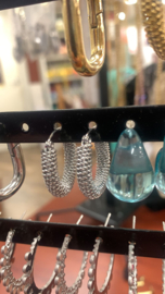 Oorbellen - gedraaid zilver