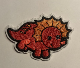Applicatie Dino rood/oranje