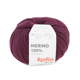 Katia - Merino 100% - 25 bordeaux paars