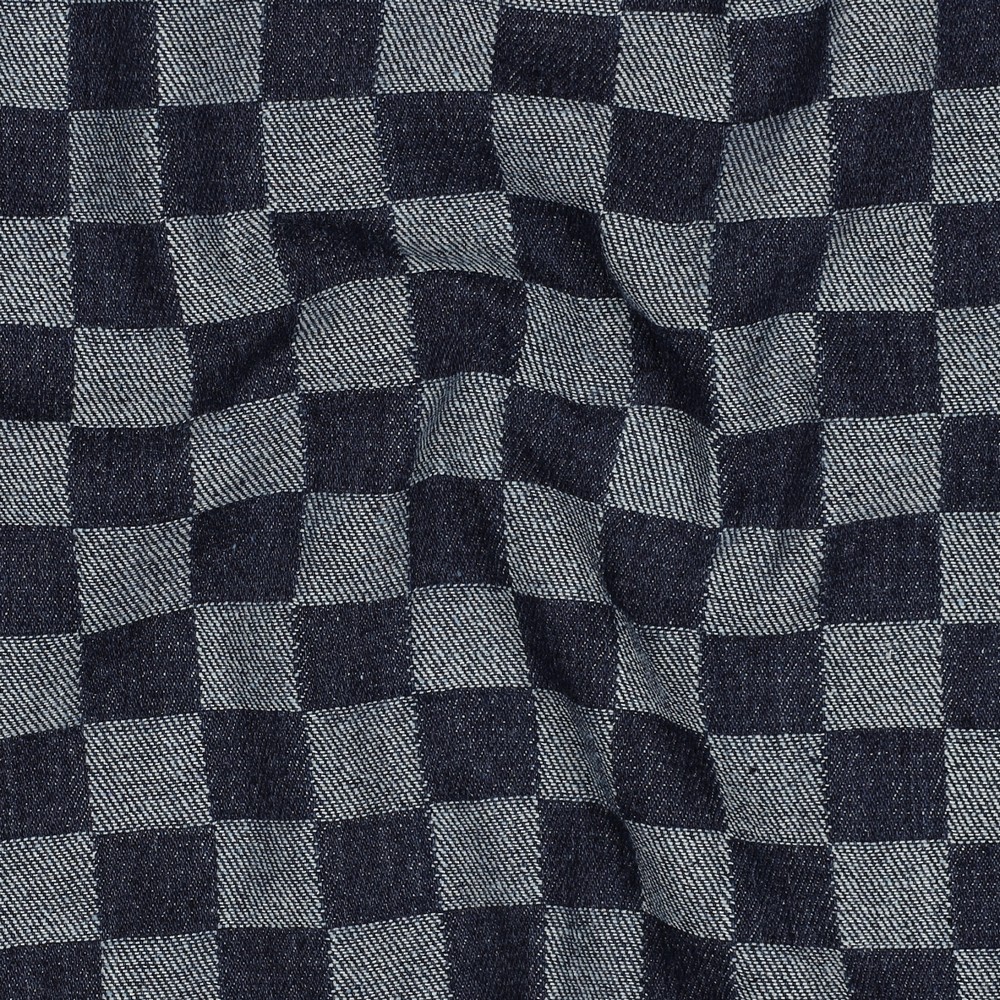 Jeans Denim jacquard - Checks