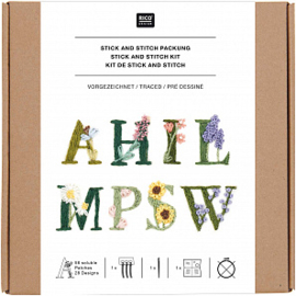 Borduur patches - Stick & Stitch - sierletters alfabeth