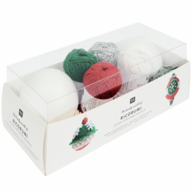 Haakset kerstballen zilver