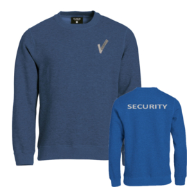 Beveiliging kleding, Basic Roundneck Sweater, alle kleuren. Met V-tje en SECURITY.