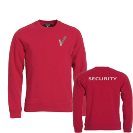 Beveiliging kleding, Basic Roundneck Sweater, alle kleuren. Met V-tje en SECURITY.