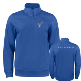 Beveiliging kleding, Active Half ZIP, alle kleuren. Met V-tje en SECURITY.