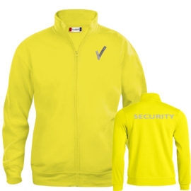 Beveiliging kleding, Basic Cardigan Vest. Alle kleuren. Met V-tje en SECURITY .