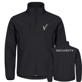 Beveiliging kleding Classic Softshell jacket, gerecycled polyester. Met V-tje en SECURITY.