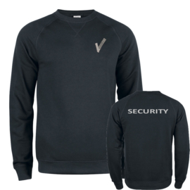 Beveiliging kleding, Premium Roundneck Sweater, alle kleuren. Met V-tje en SECURITY.