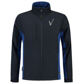 Security Kleding, SOFTSHELL BICOLOR Heren, in verschillende kleuren.  Met V-tje (Borduring) en SECURITY (Bedrukking).
