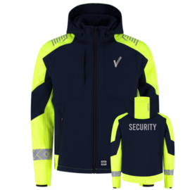 Softshell Capuchon Reflective Redefined. Black-Fluor Yellow