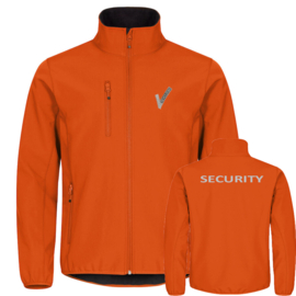 Beveiliging kleding Classic Softshell jacket, gerecycled polyester. Met V-tje en SECURITY.