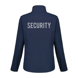 Security Kleding SOFTSHELL JACKET Santo Dames met V-tje (Borduring) en SECURITY (Bedrukking)