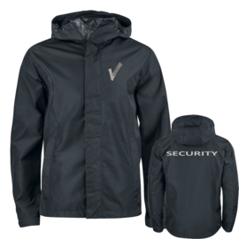 Beveiliging kleding WEBSTER regenjack, alle kleuren. Met V-tje en SECURITY.
