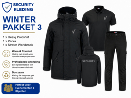 Winterpakket 3 Pool. Creston winterjas, Heavy Premium Poloshirt en Strech Cargo werkbroek.