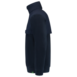 Beveiliging kleding, Sweater Anorak RE2050 kleuren Black/Navy. Met V-tje en SECURITY.