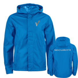 Beveiliging kleding WEBSTER regenjack, alle kleuren. Met V-tje en SECURITY.