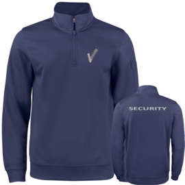 Beveiliging kleding, Active Half ZIP, alle kleuren. Met V-tje en SECURITY.