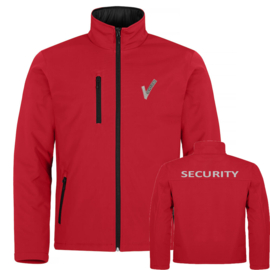Beveiliging kleding Padded Hoody Softshell jacket gewatteerd. Met V-tje en SECURITY.
