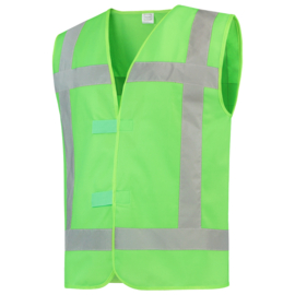 Security Kleding ART. NR. 453014 / VEST REFLECTIE LIME bedrukt met V-tje en SECURITY