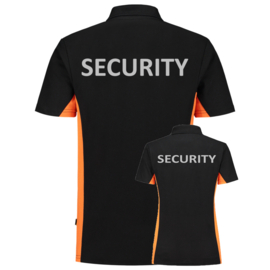 Beveiliging kleding POLOSHIRT BICOLOR, alle kleuren. Met V-tje en SECURITY.