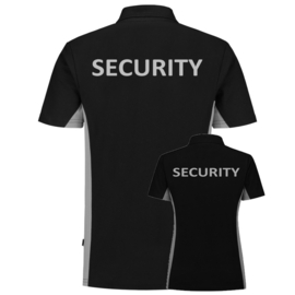 Beveiliging kleding POLOSHIRT BICOLOR, alle kleuren. Met V-tje en SECURITY.