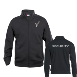 Beveiliging kleding, Basic Cardigan Vest. Alle kleuren. Met V-tje en SECURITY .