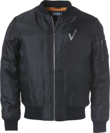 Beveiliging kleding BOMBER JACK ZWART/NAVY. Met V-tje en SECURITY.