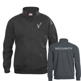 Beveiliging kleding, Basic Cardigan Vest. Alle kleuren. Met V-tje en SECURITY .